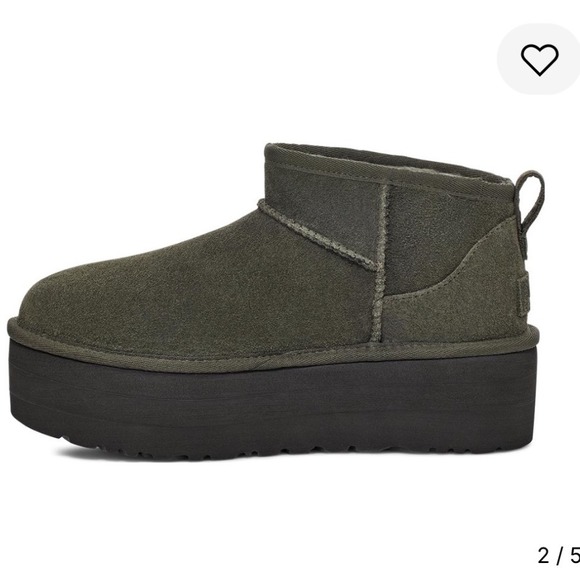 UGG CLASSIC ULTRA MINI PLATFORM FOREST NIGHT WOMENS Size 7 - Picture 3 of 8